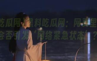 黑料吃瓜网:网页里的八卦会否引发‘网络紧急状态’?